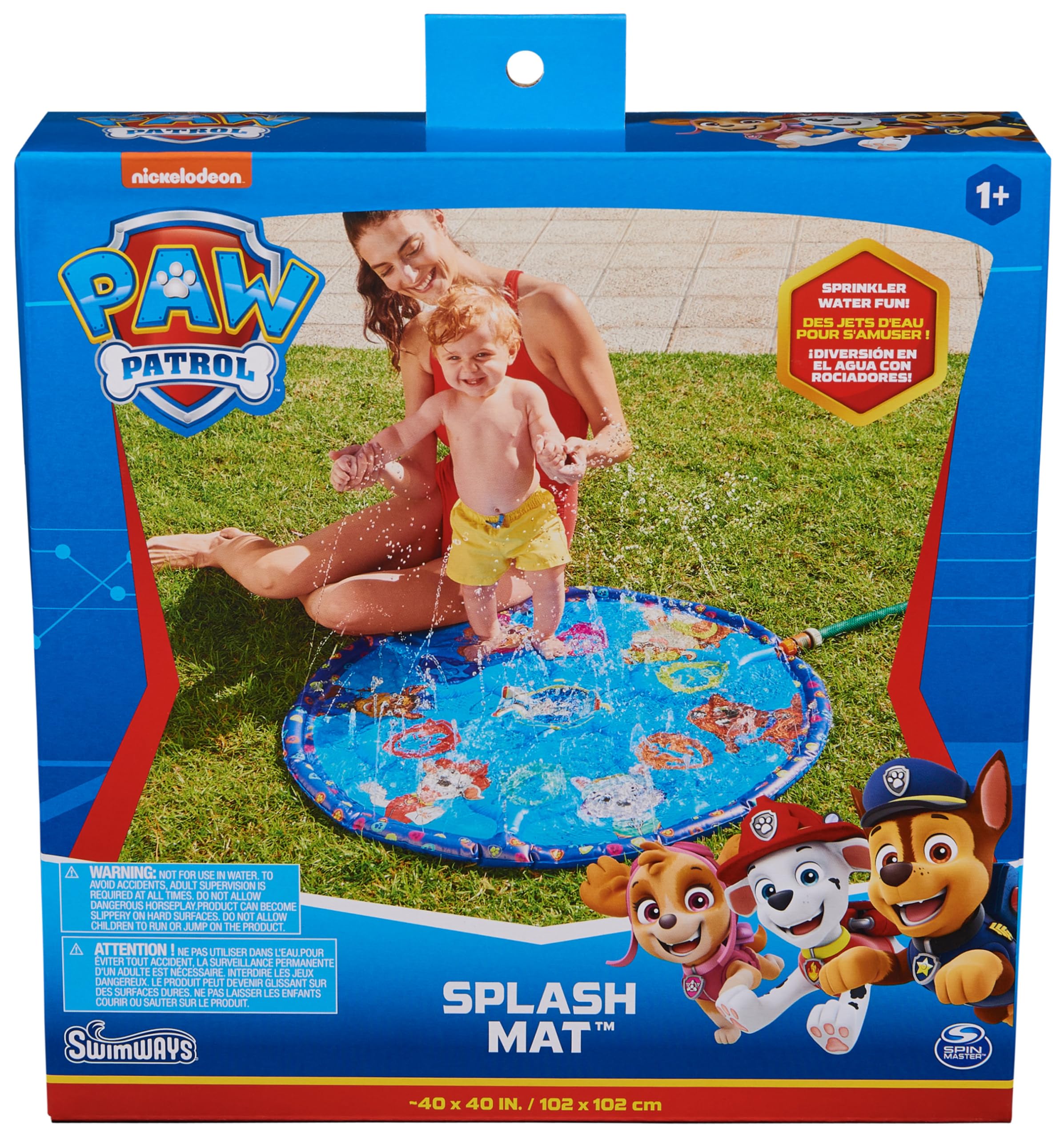 SwimWays Paw Patrol Splash Mat, Kids Splash Pad & Outdoor Toys, Paw Patrol Party Supplies & Water Toys for Kids Aged 1 & Up