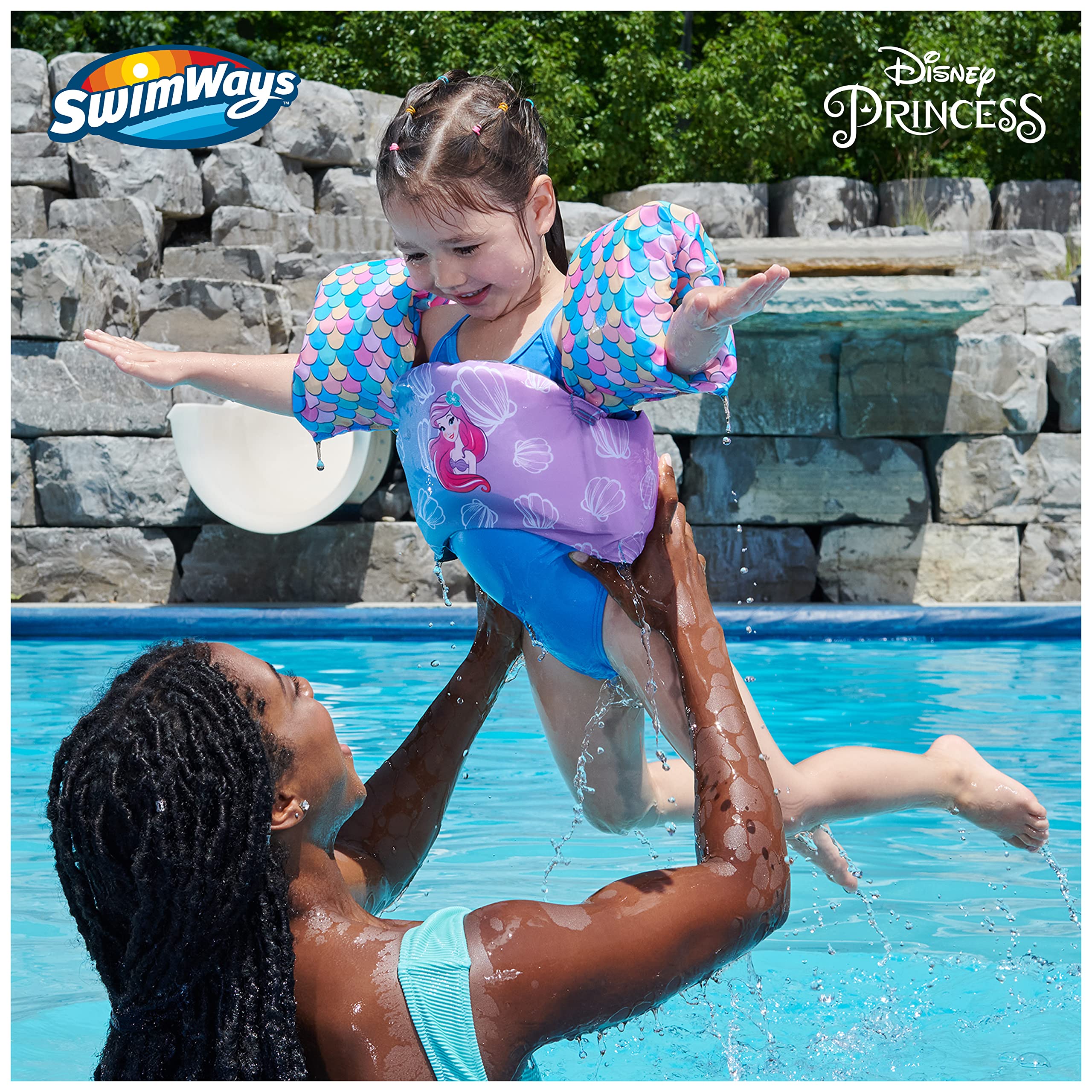 SwimWays Disney Princess Ariel Dive N Surprise, Swimming Pool Accessories & Kids Pool Toys, Little Mermaid Party Supplies