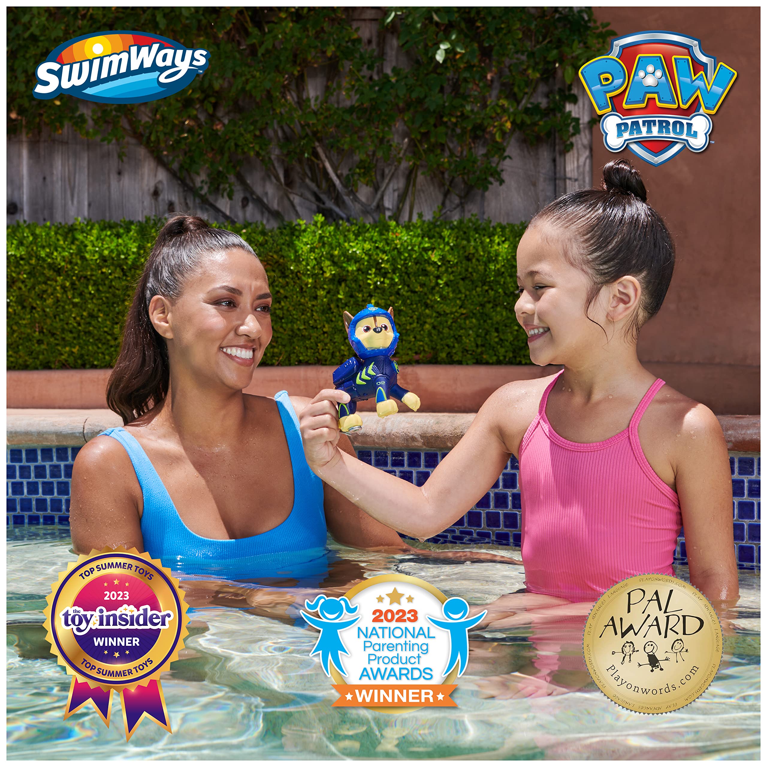 SwimWays Paw Patrol Chase Floatin' Figure, Pool Toy for Kids Aged 3 & Up
