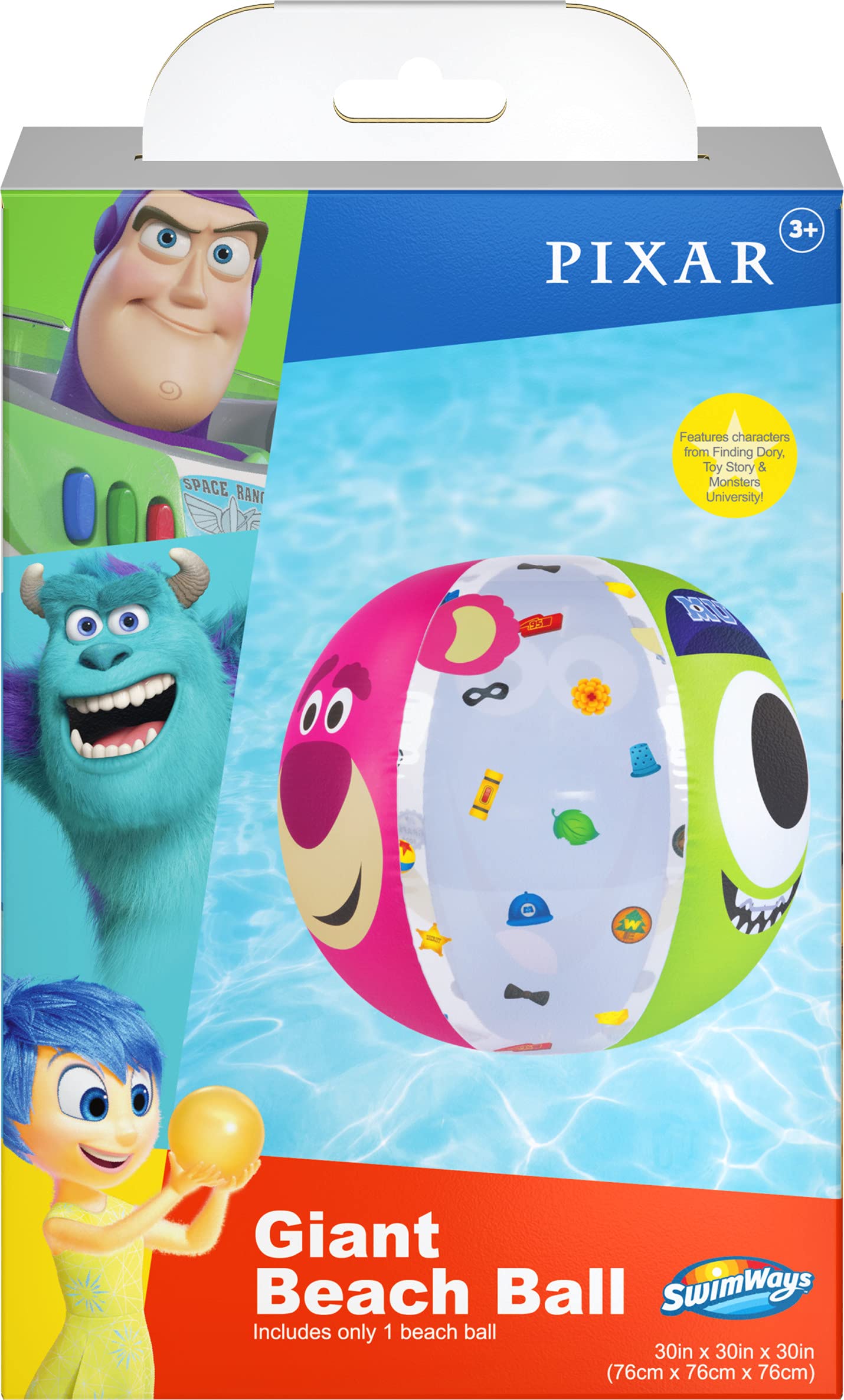 SwimWays Disney Pixar 30" Giant Inflatable Beach Ball