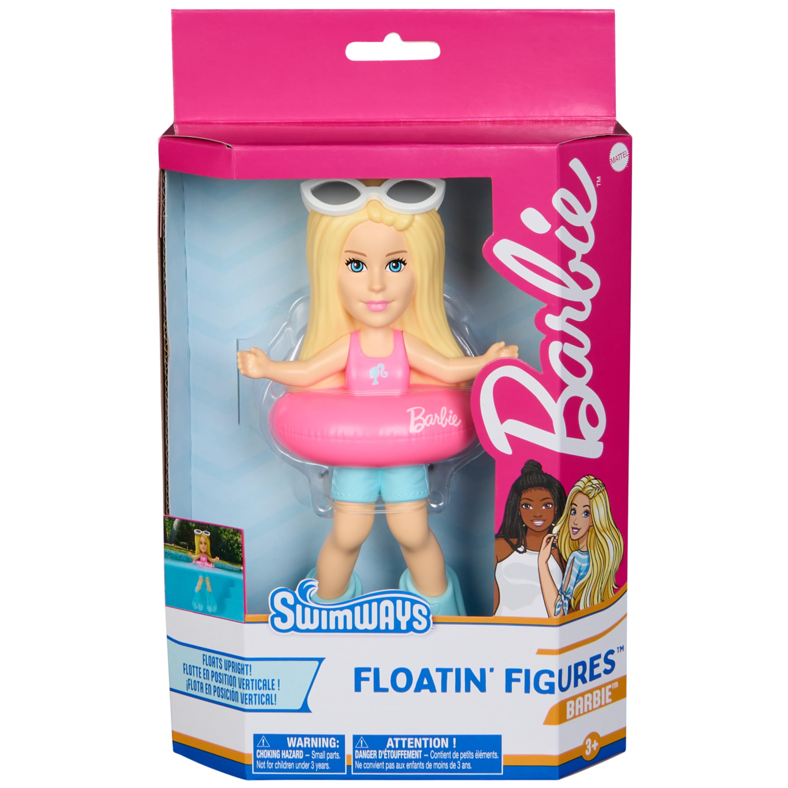 SwimWays Barbie Floatin' Figures, Swimming Pool Accessories & Kids Pool Toys, Barbie Party Supplies & Water Toys for Kids Aged 3 & Up