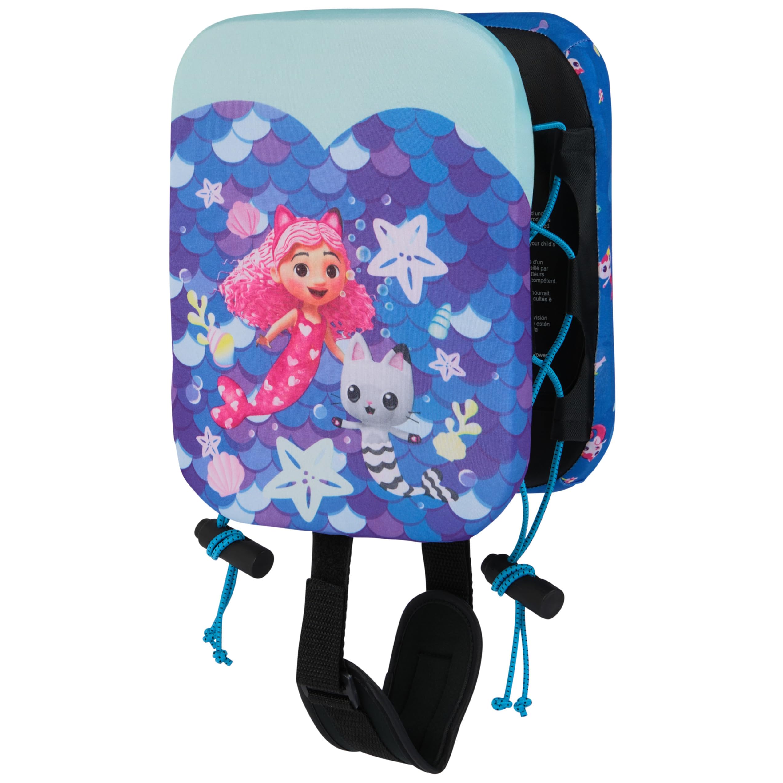 SwimWays Gabby's Dollhouse Power Swimr Outdoor Pool Swim Vest for Kids, Adjustable Kid Pool Float for Swim Training, Medium