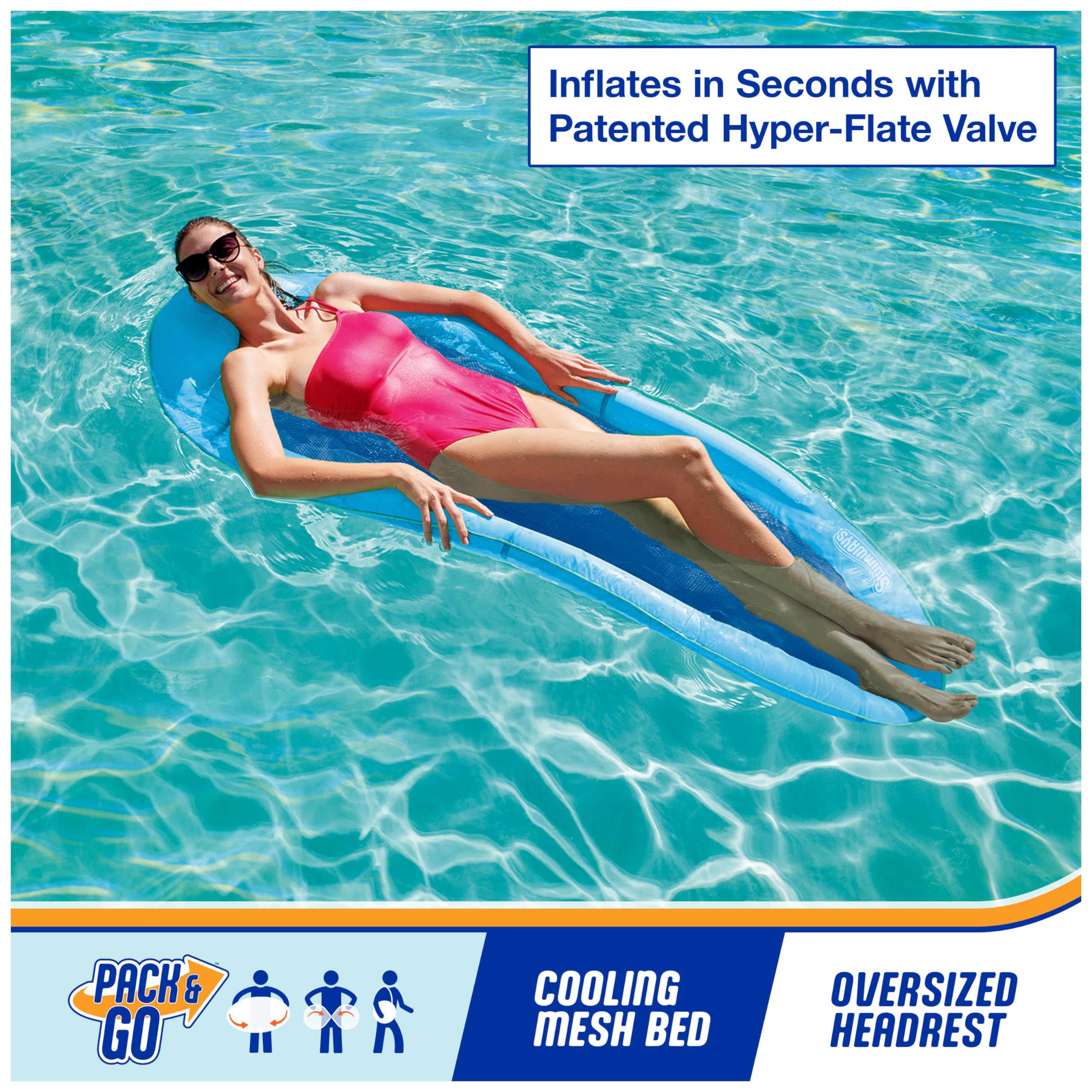 SwimWays Spring Float Original Pool Lounge Chair