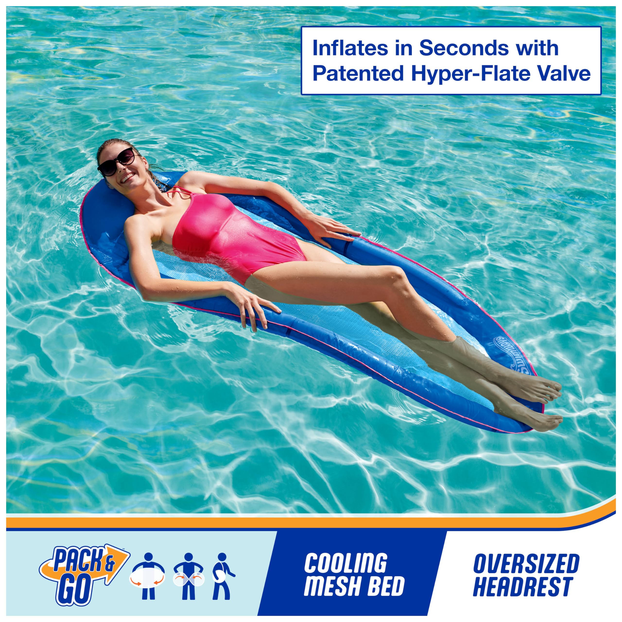 SwimWays Spring Float Original Pool Lounge Chair