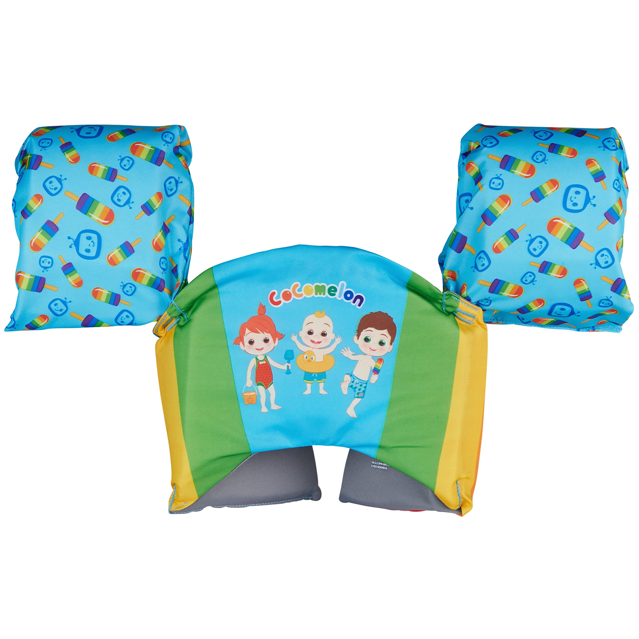 SwimWays Swim Trainer, US Coast Guard Approved Life Vest Kids Swim Vest, Arm Floaties & Life Jackets for Kids 33-55 lbs, Shark