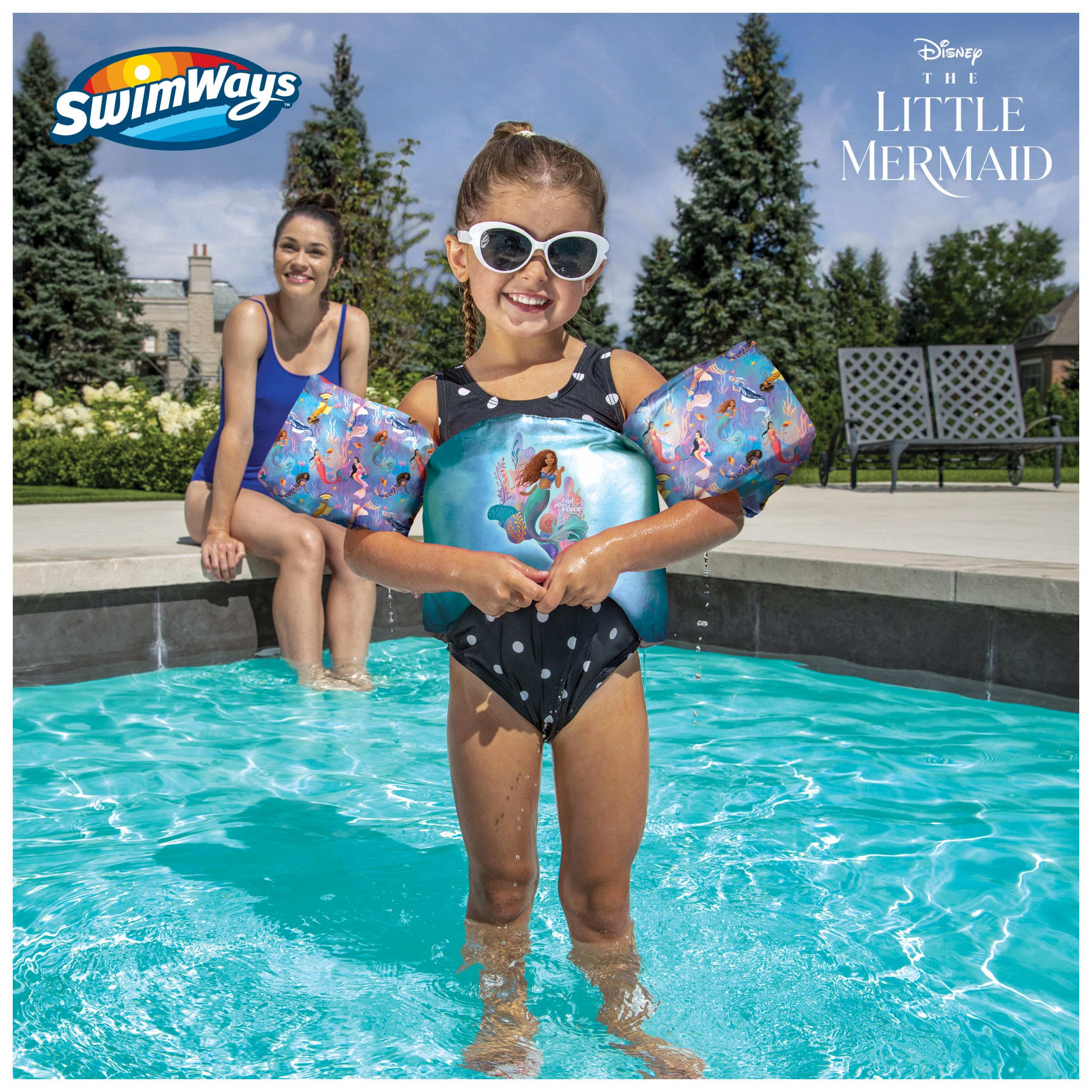 Swimways The Little Mermaid Inflatable Water Boat Vehicle, Inflatable Pool Floats and Kids Pool Toys, Little Mermaid Pool Party Supplies for Kids Aged 3 & Up