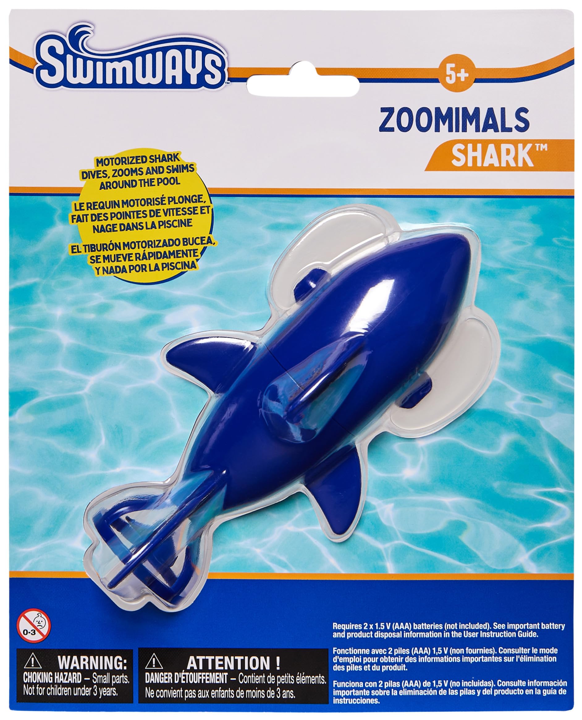 SwimWays Zoomimals Shark Toy, Kids Pool Accessories & Swimming Pool Toys, Pool Diving Toys & Torpedo Pool Toys for Kids Ages 5 & Up