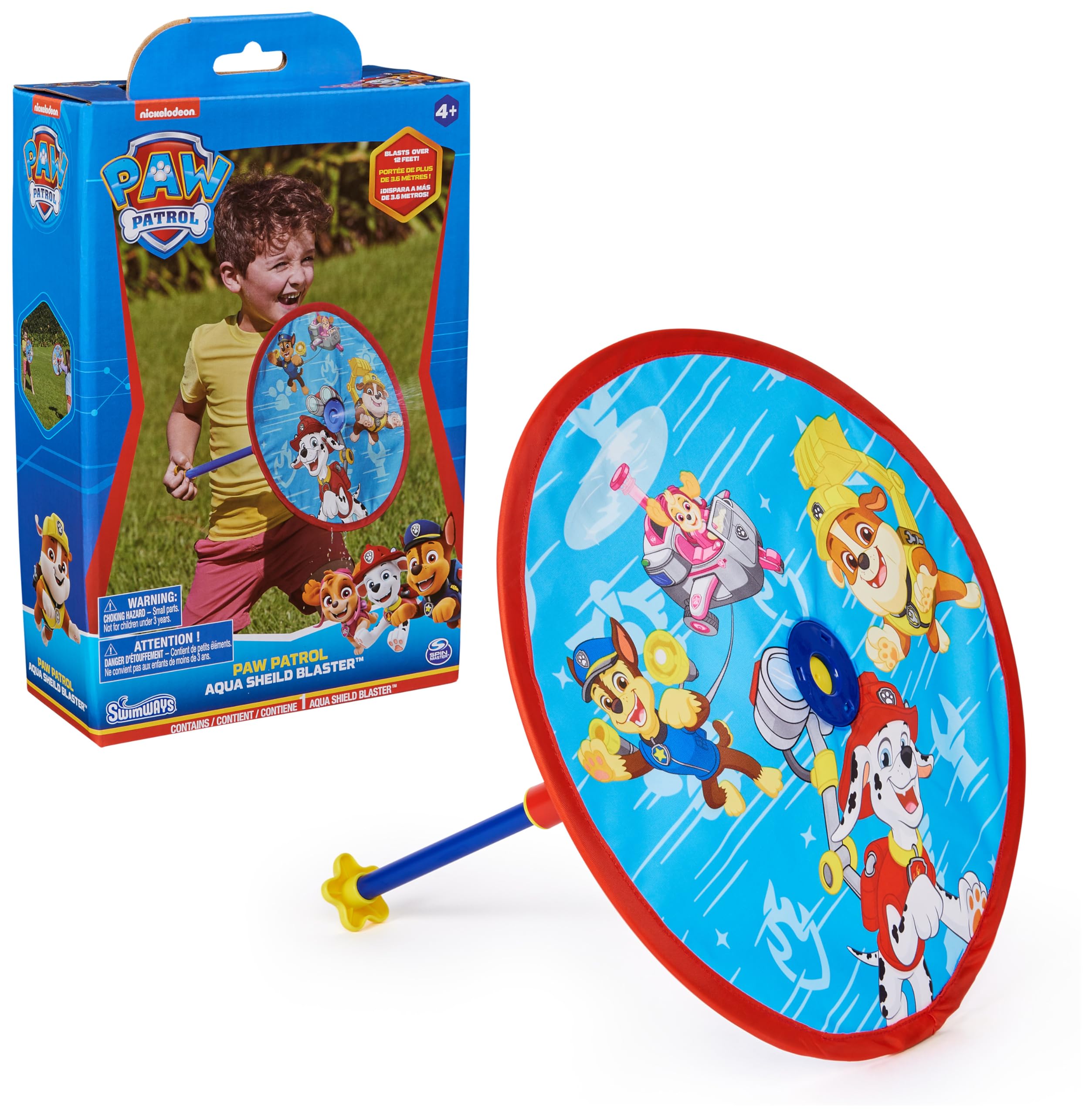 Swimways Paw Patrol Aqua Shield Blaster, Swimming Pool Accessories & Kids Pool Toys, Paw Patrol Party Supplies & Water Toys for Kids Aged 4 & Up