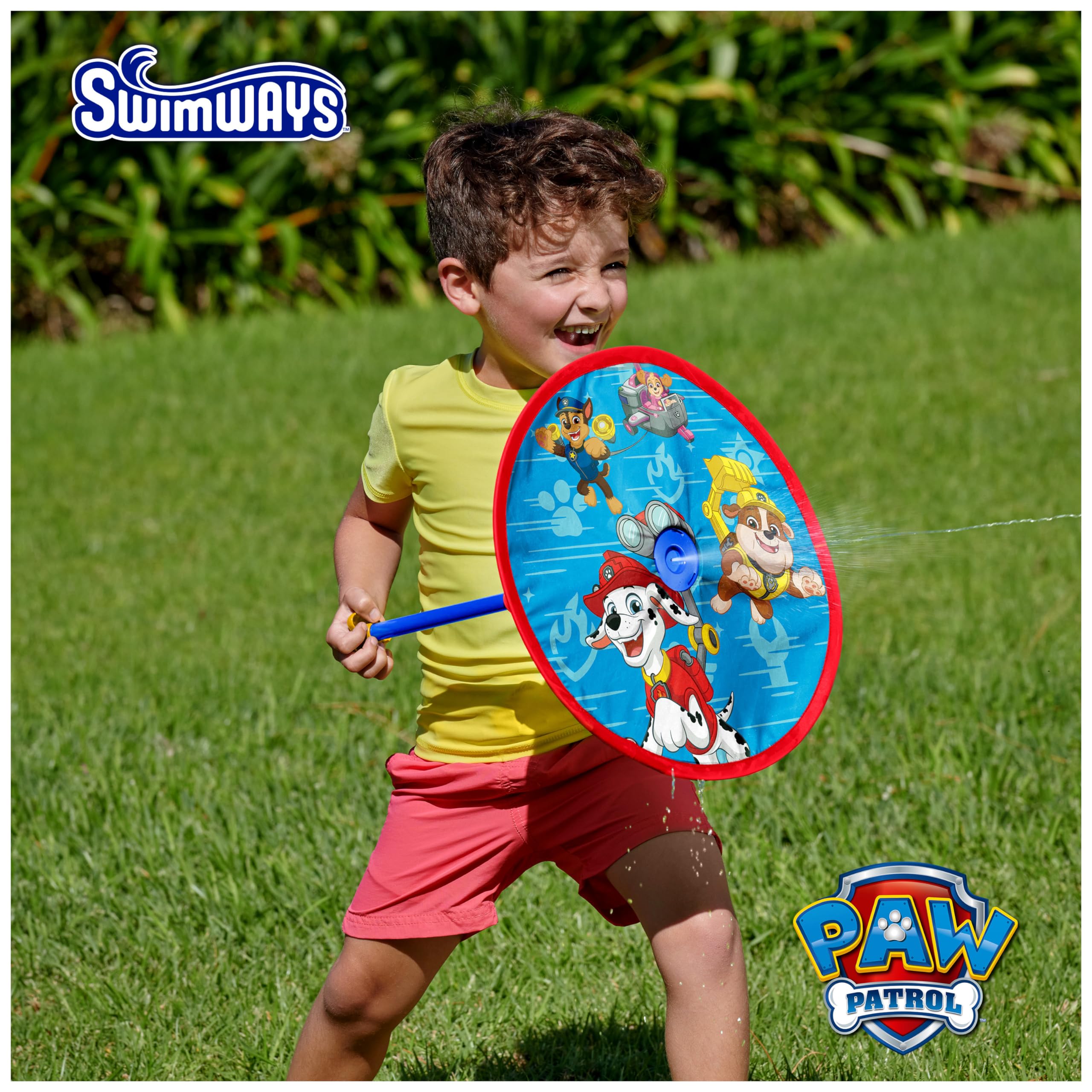 Swimways Paw Patrol Aqua Shield Blaster, Swimming Pool Accessories & Kids Pool Toys, Paw Patrol Party Supplies & Water Toys for Kids Aged 4 & Up